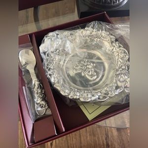 Arthur Court baby —vintage bowl and spoon. New in box